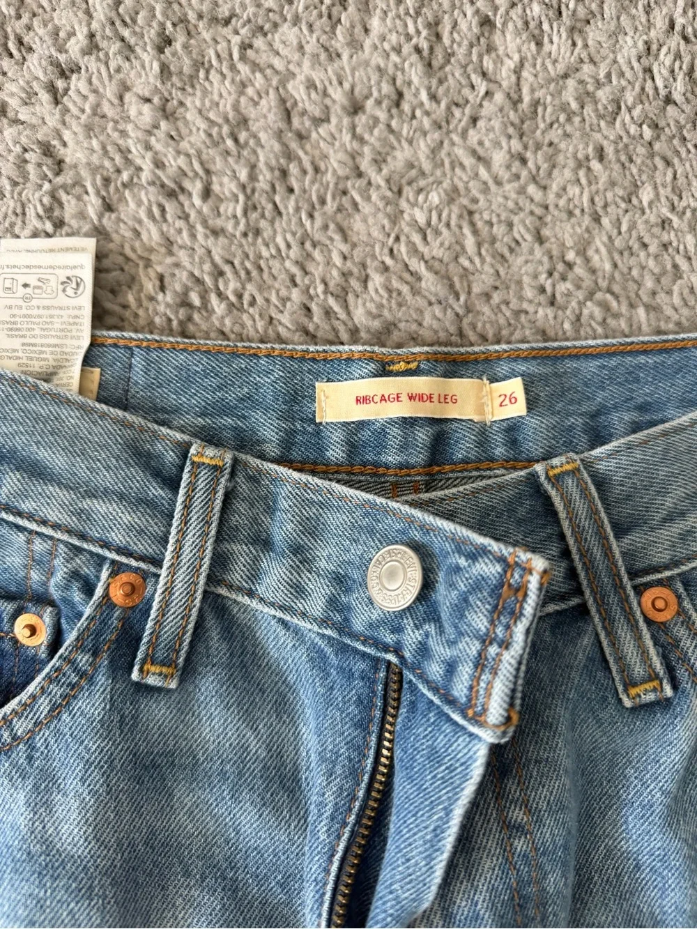Levi's Light Blue Wide Leg Ribcage Jean